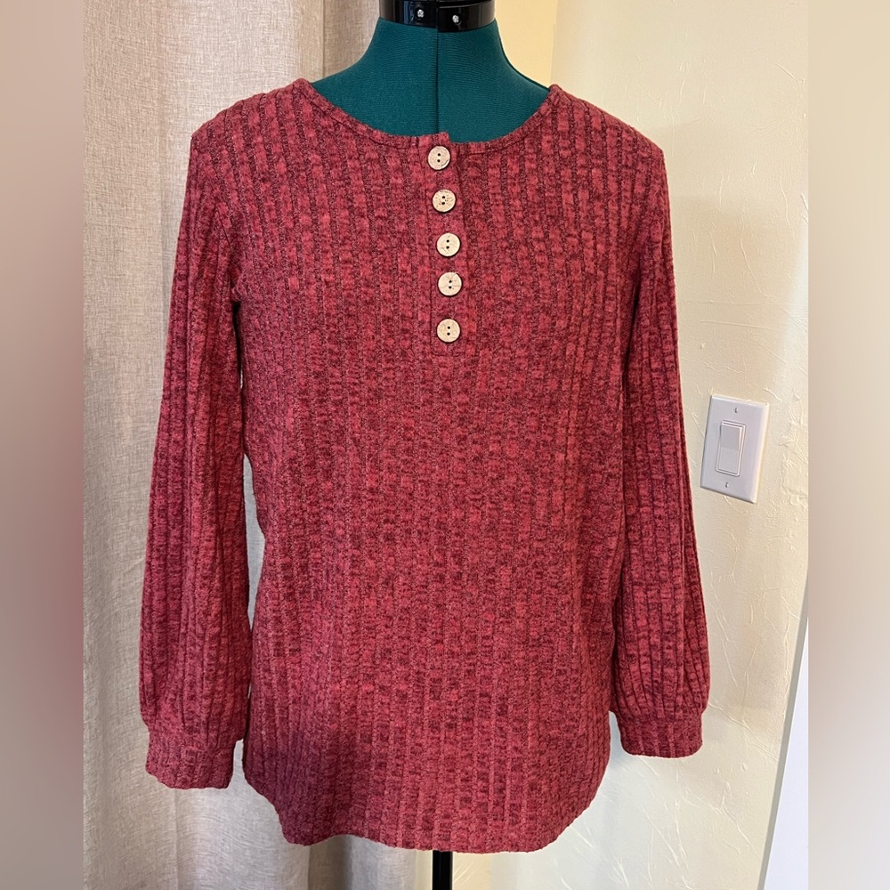 NWOT  Lightweight Long Sleeve Henley Tunic Tops